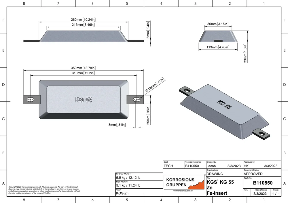 Zinkanod TYP 55 AL, B110555 - Bild 2