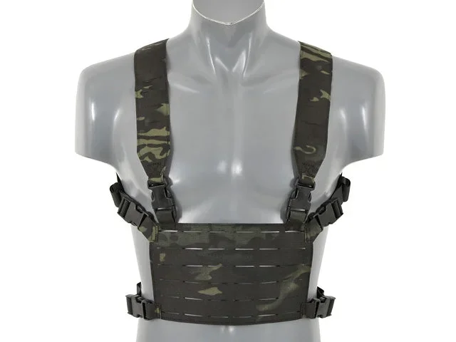 Letvægts Chest Rig, laser-cut – Multicam Black - Bild 1