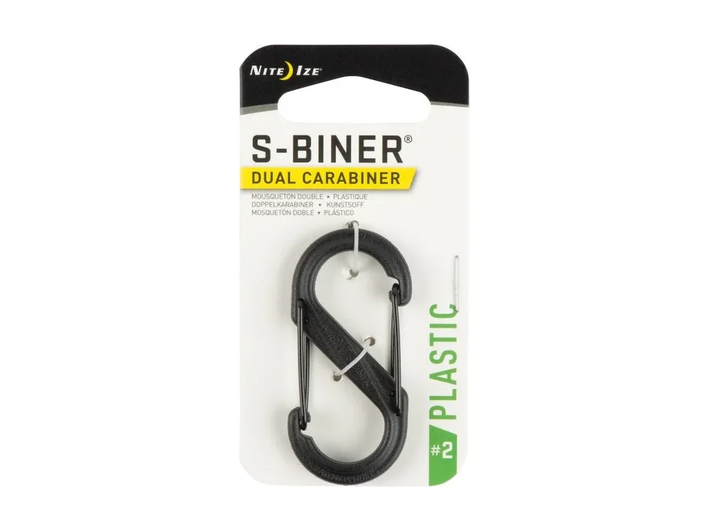 S-BINER® PLASTIK DUAL Karabinhage, SORT - STØRRELSE 2 - Bild 2