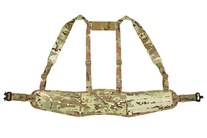 Taktisk patruljebælte med seler, MOLLE laser-cut – Multicam - Bild 2
