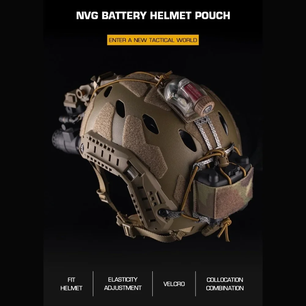 WST NVG Battery Helmet Pouch, VELCRO Mount - Bild 2