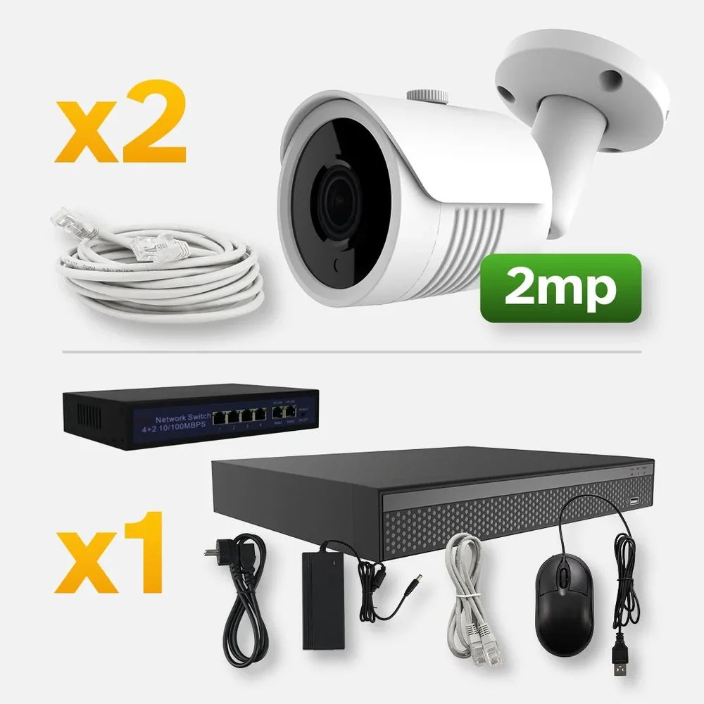 Övervaknings system POE 2 MP, 2-16 kameror, 1-2 switchar - Bild 2