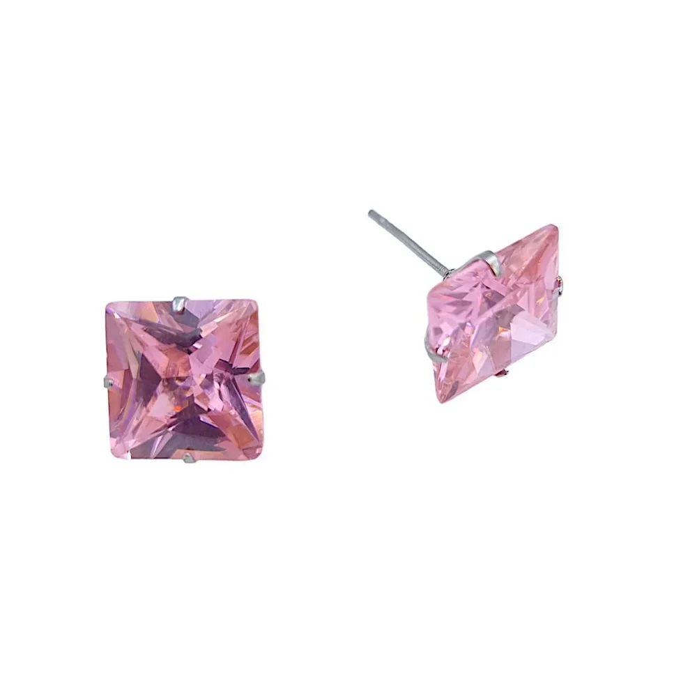 Bling Örhängen – Rosa Sten