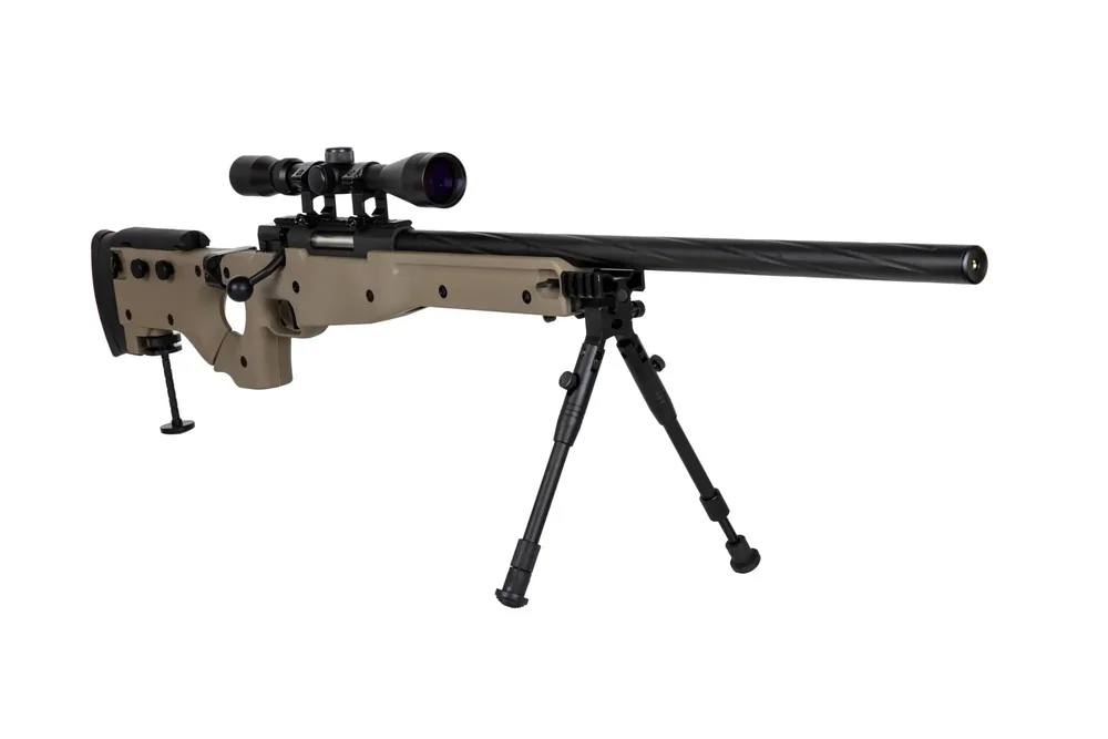 Specna Arms SA-S14 sniper airsoft rifle with scope and bipod Tan - Bild 3