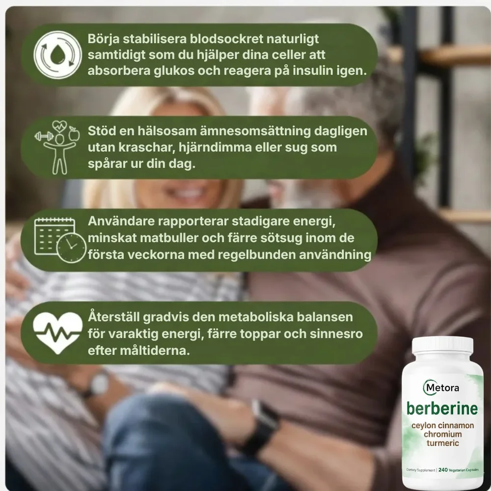 Metora® | 4-i-1 Berberinkomplex – Med berberin, ceylonkanel, krom och gurkmeja för balanserat blodsocker, hälsosamma A1C-nivåer och jämn energi hela dagen - Bild 3