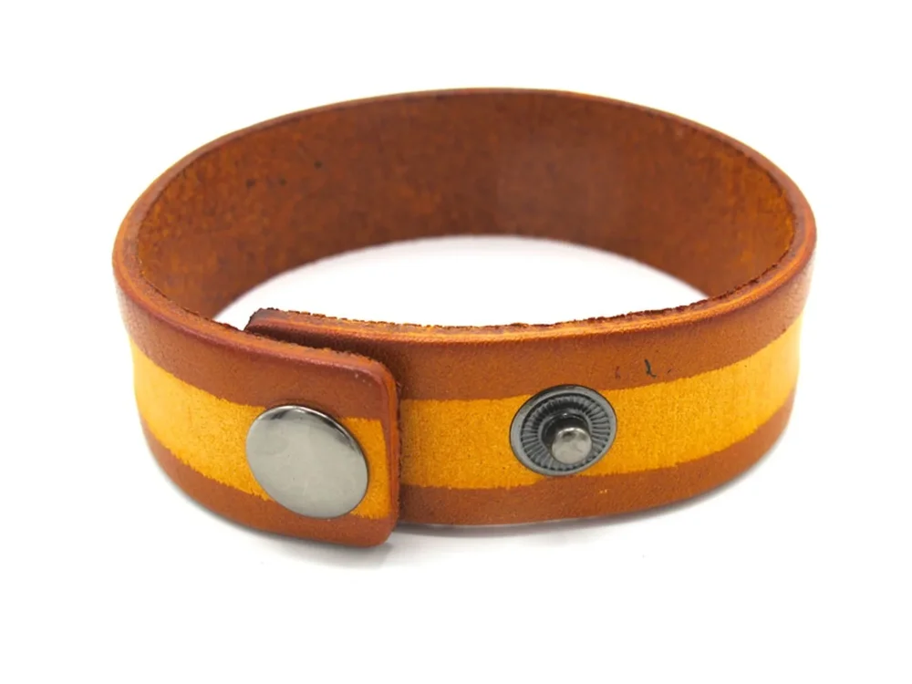 Ljusbrun läderarmband - Bild 2
