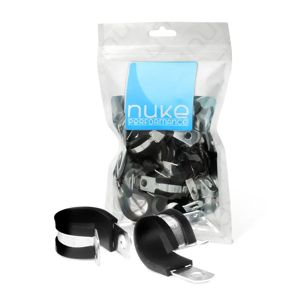 Stainless steel P-clamp for AN-4 AN fuel hose 10pcs