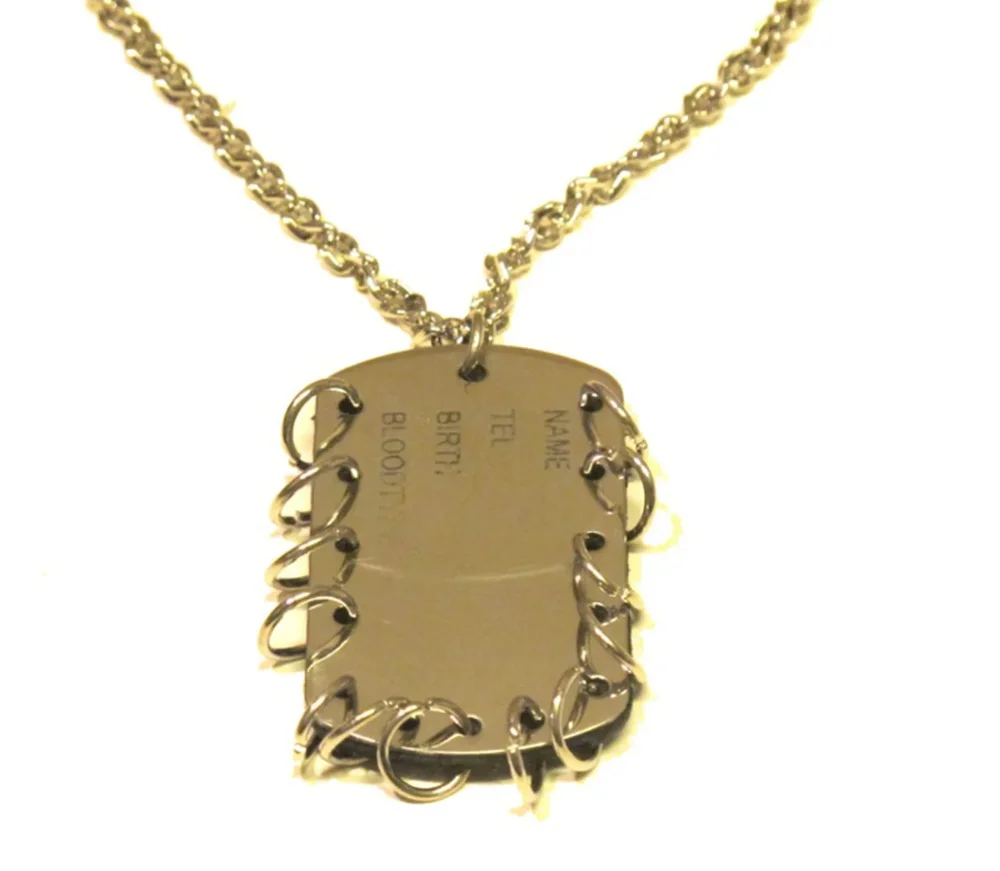 Silverfärgad halsband Dog Tag - Bild 1