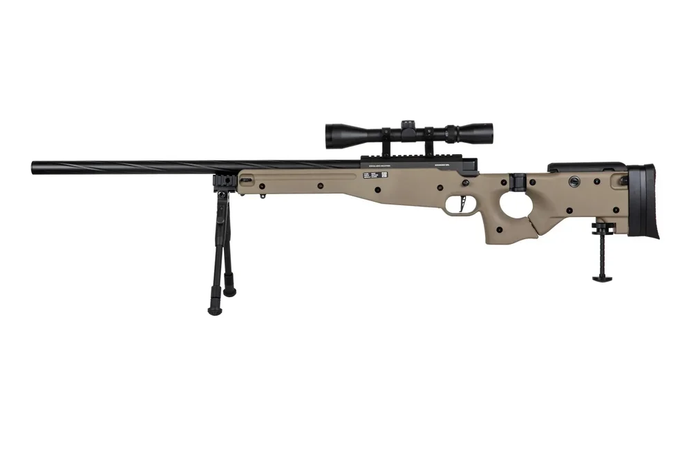 Specna Arms SA-S14 sniper airsoft rifle with scope and bipod Tan Specna Arms SA-S14 sniper airsoft rifle with scope and bipod Tan