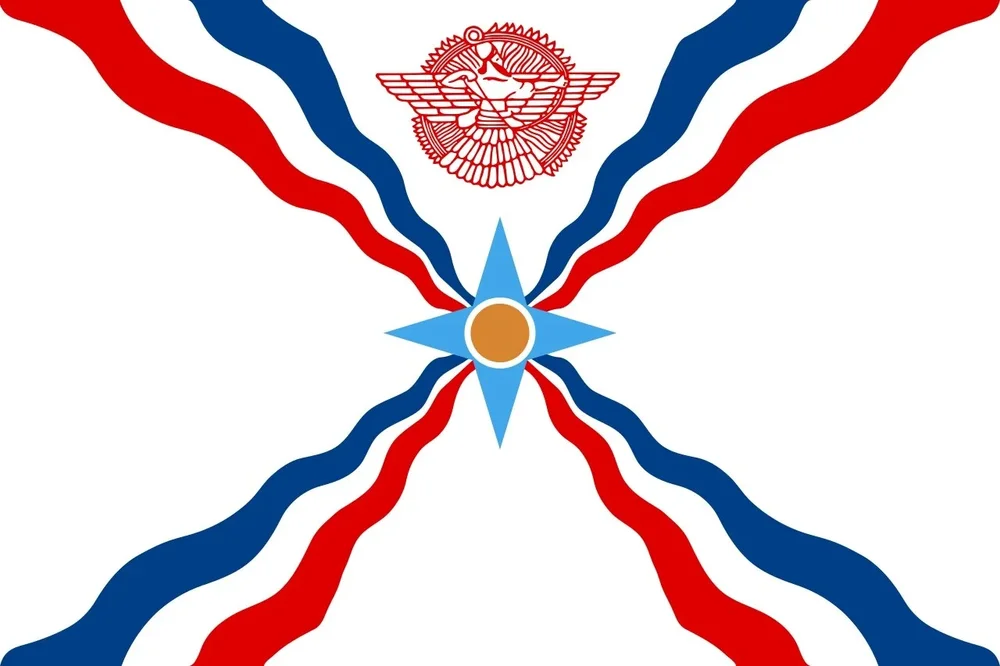 Assyriska flaggan - Assyrien