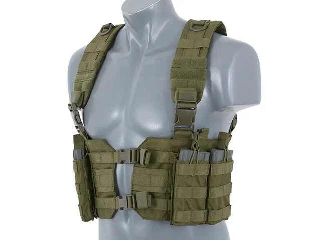 Split Front chest harness – oliven - Bild 2