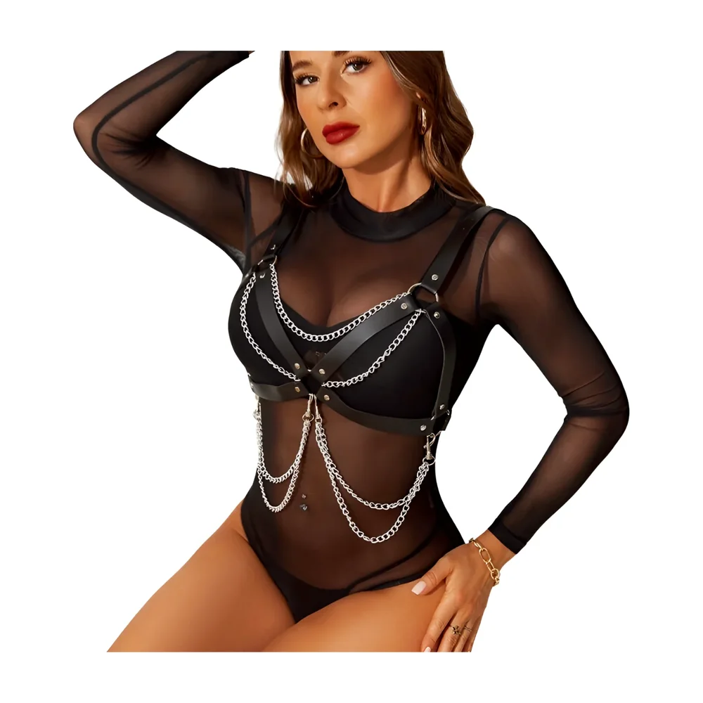 BDSM BRÖSTKEDJA HARNESS - Bild 3