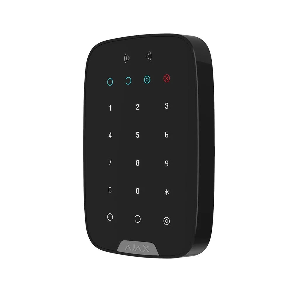 AJAX Keypad Plus (8EU) ASP Black | Wireless touch keypad supporting encrypted contactless cards and key fobs | svart - Bild 2