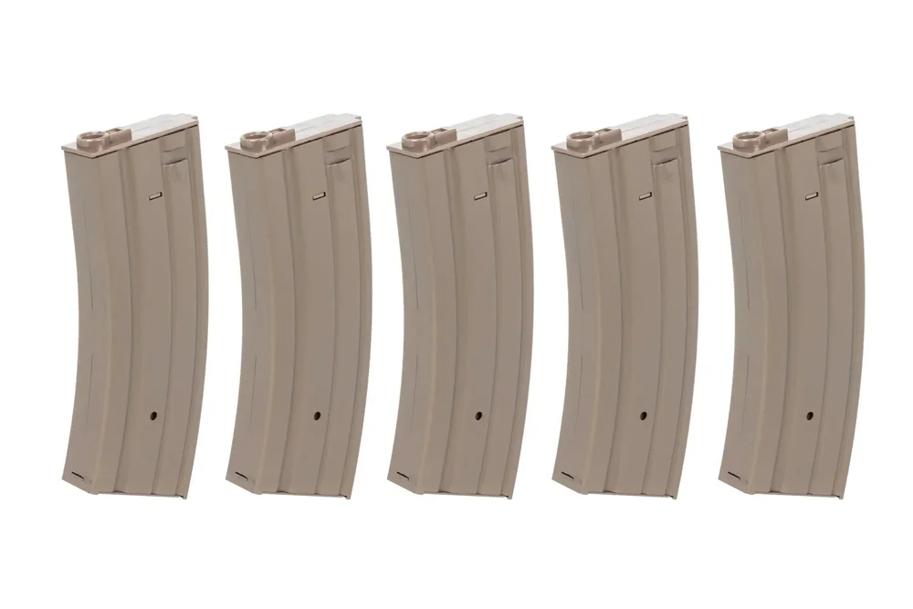 Set of 5 low-cap 70-ball metal magazines Specna Arms Flat Dark Earth - Bild 1