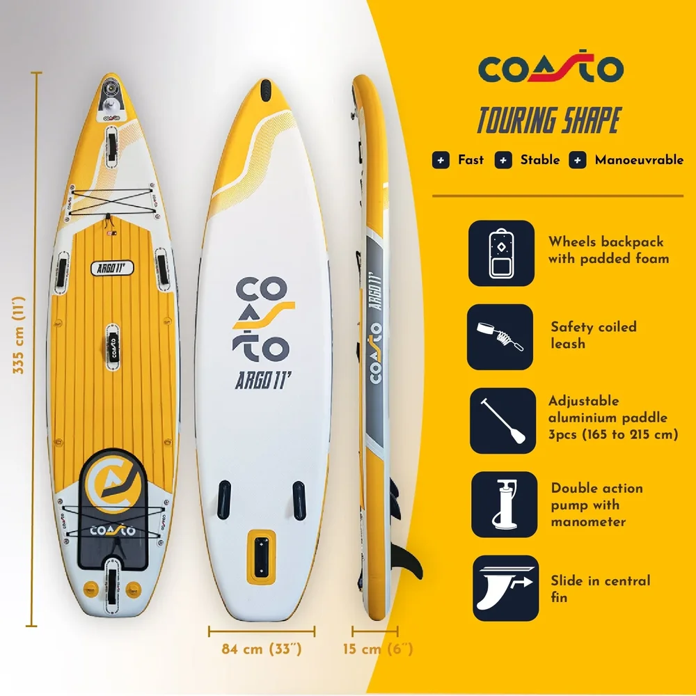Uppblåsbar SUP Coasto Argo 11’ – Touring - Bild 2