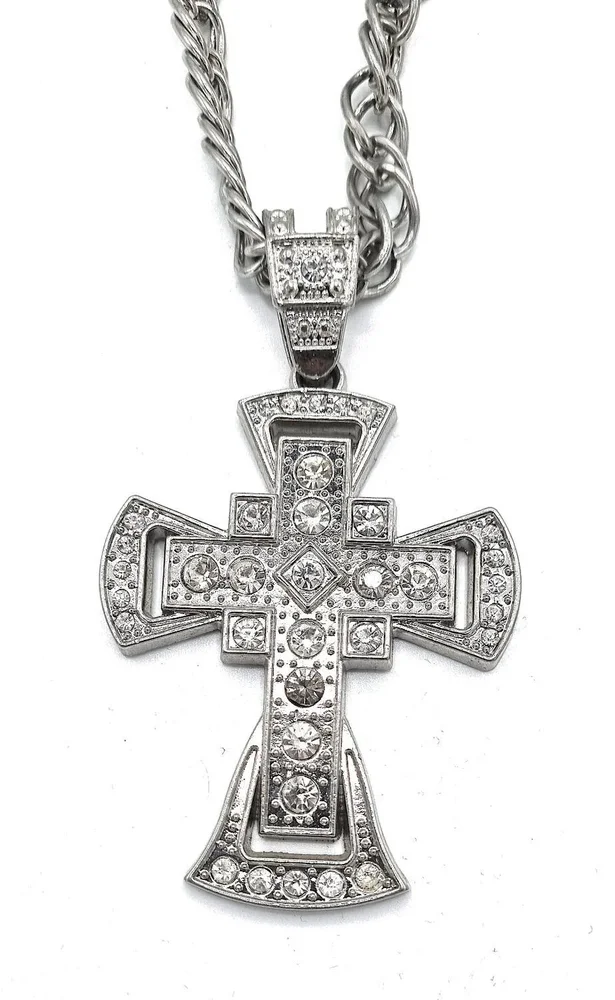 Silverfärgade Kors halsband - Bild 2