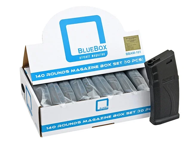 [BLUEBOX] 10x mid-cap magasin 140 skud til M4/M16-serien – sort - Bild 3