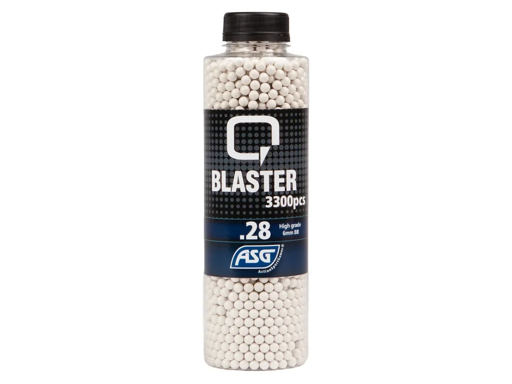 Q Blaster, 0.28g, airsoft BB, 3300 stk. flaske Q Blaster, 0.28g, airsoft BB, 3300 stk. flaske
