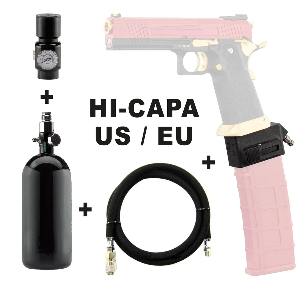HPA Adapter m/ Tank og Regulator – EU Studs HPA Adapter m/ Tank og Regulator – EU Studs