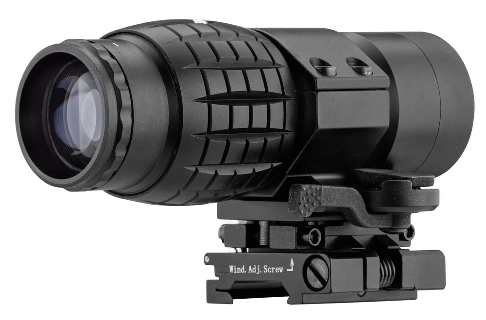 1-3x magnifier med flip-montage