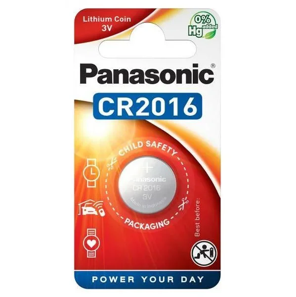 Panasonic CR2016 Lithium Knapcelle 3V – 1 stk. Panasonic CR2016 Lithium Knapcelle 3V – 1 stk.