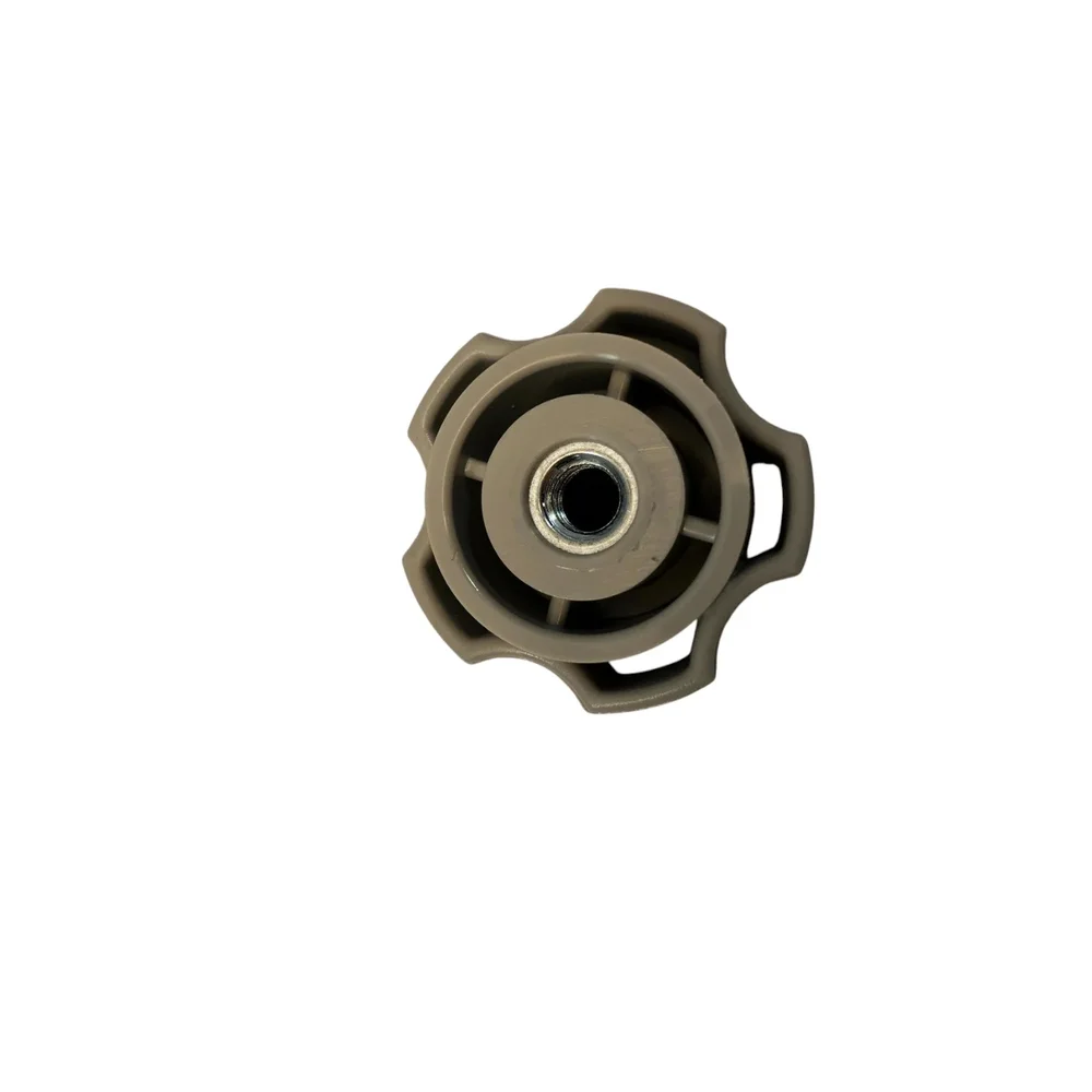 Knopp/ Mutter med gänga 1/4"-20 SS nylon skruvtyp 5-stjärnig grå - Bild 2