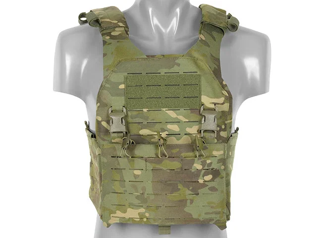 QRF Plate Carrier Buckle Up med AR15/AK-magasinlomme, laser-cut – Multicam Tropic - Bild 1