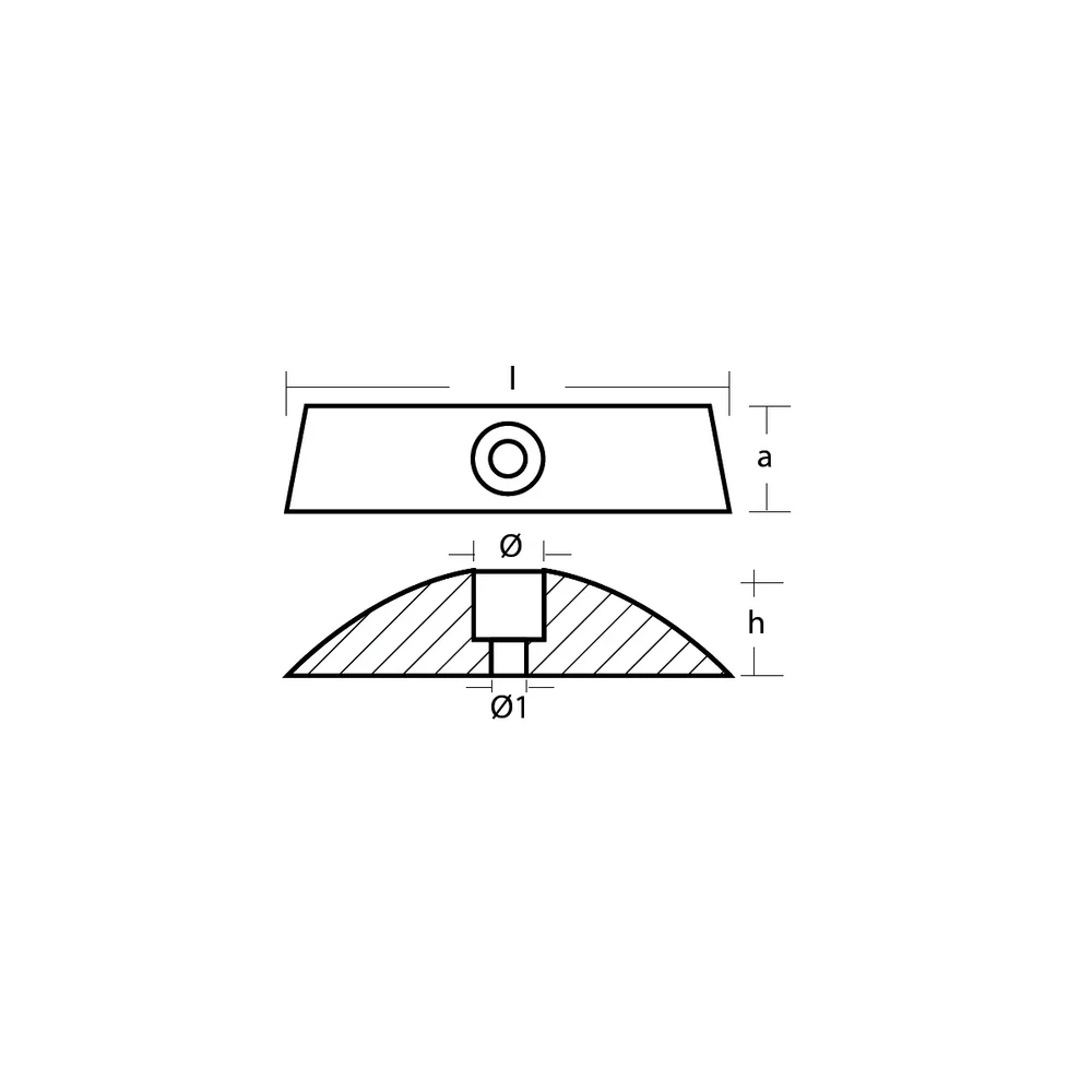 Magnesiumanod Volvo Penta SD 110-120, motoranod, VP 852018, 0.03KG - Bild 2