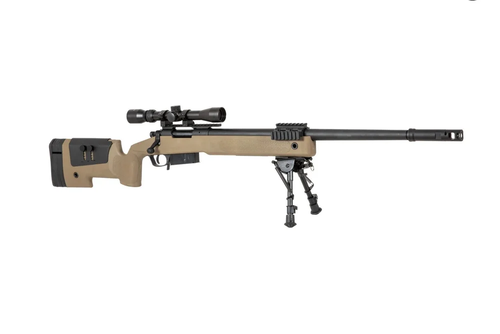 Specna Arms SA-S03 CORE Sniper Riffel med Scope og Bipod Tan - Bild 3