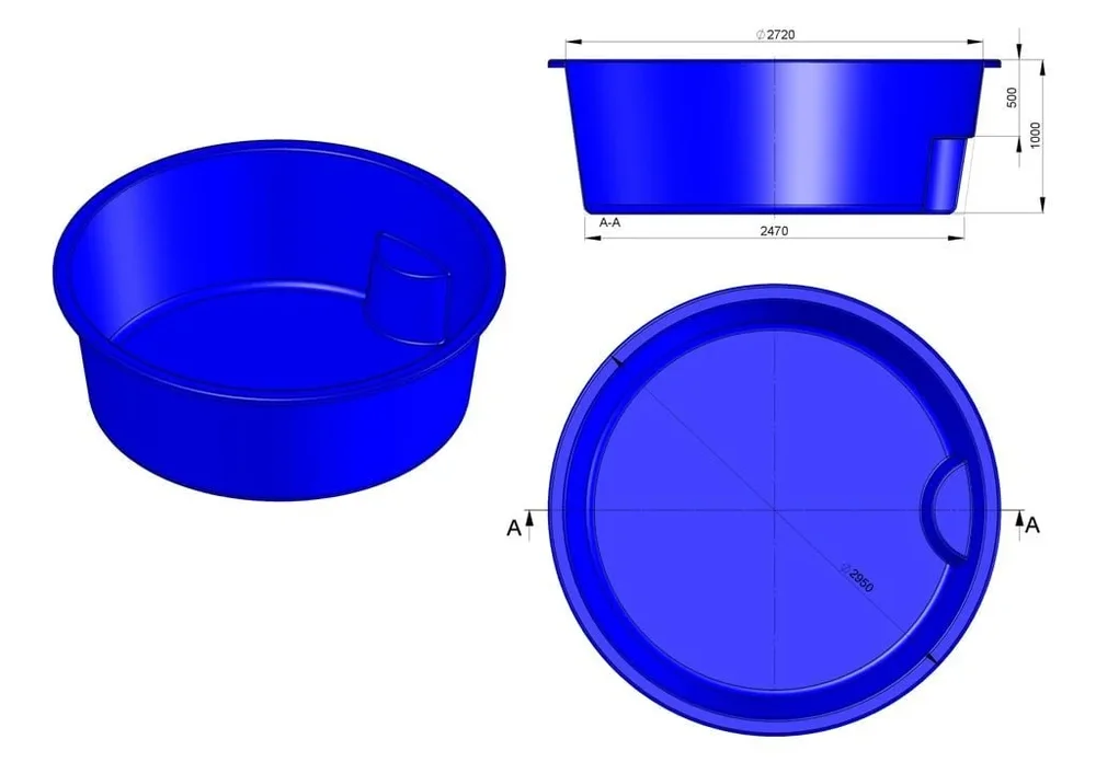 Glasfiberpool FILUS II 2,95m x 1,00m - Bild 3