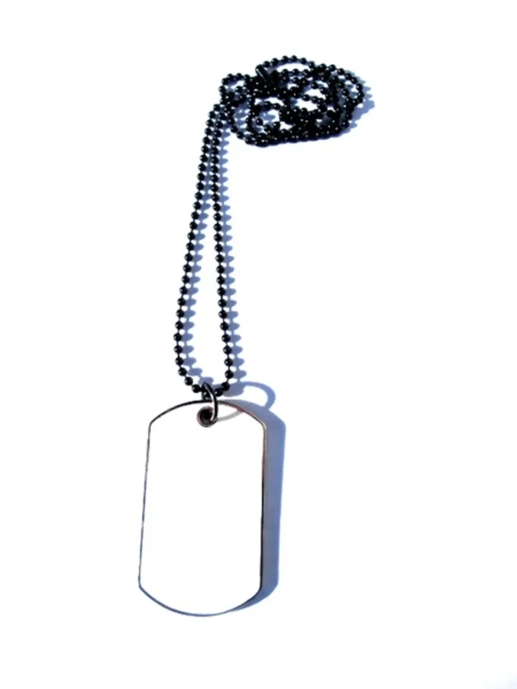 Dog Tag Halsband Vit - Bild 1