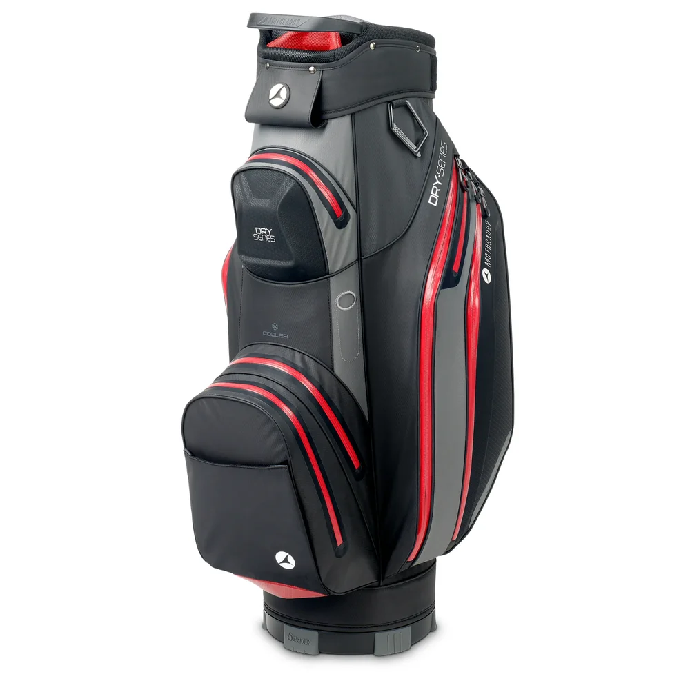 Motocaddy Dry-Series Cart Bag 2025 Black/Red Vattentät golfbag Motocaddy Dry-Series Cart Bag 2025 Black/Red Vattentät golfbag