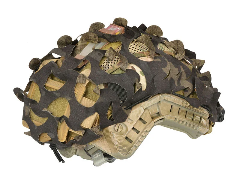 3D camouflage-hjelmovertræk til High-Cut hjelm, laser-cut – Multicam Black - Bild 3