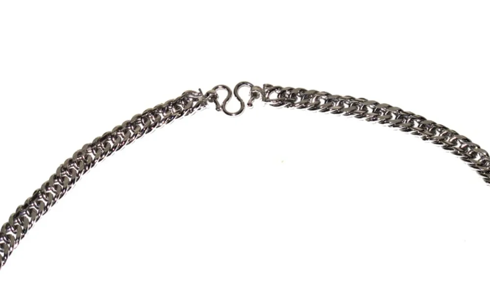 Silverfärgad kedjehalsband stål - Bild 2