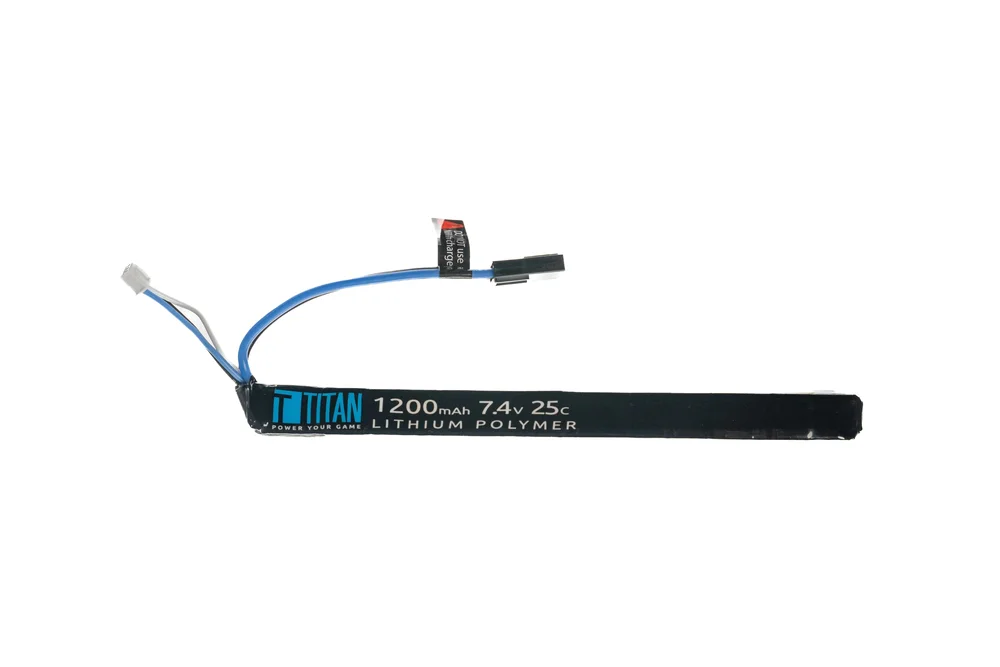 TITAN Li-Po Batteri 7.4V 1200mAh 25C – Stick (AK) Small Tamiya TITAN Li-Po Batteri 7.4V 1200mAh 25C – Stick (AK) Small Tamiya