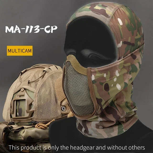 Shadow Balaclava med Steel Half Fighter Face Mask – Multicam - Bild 3