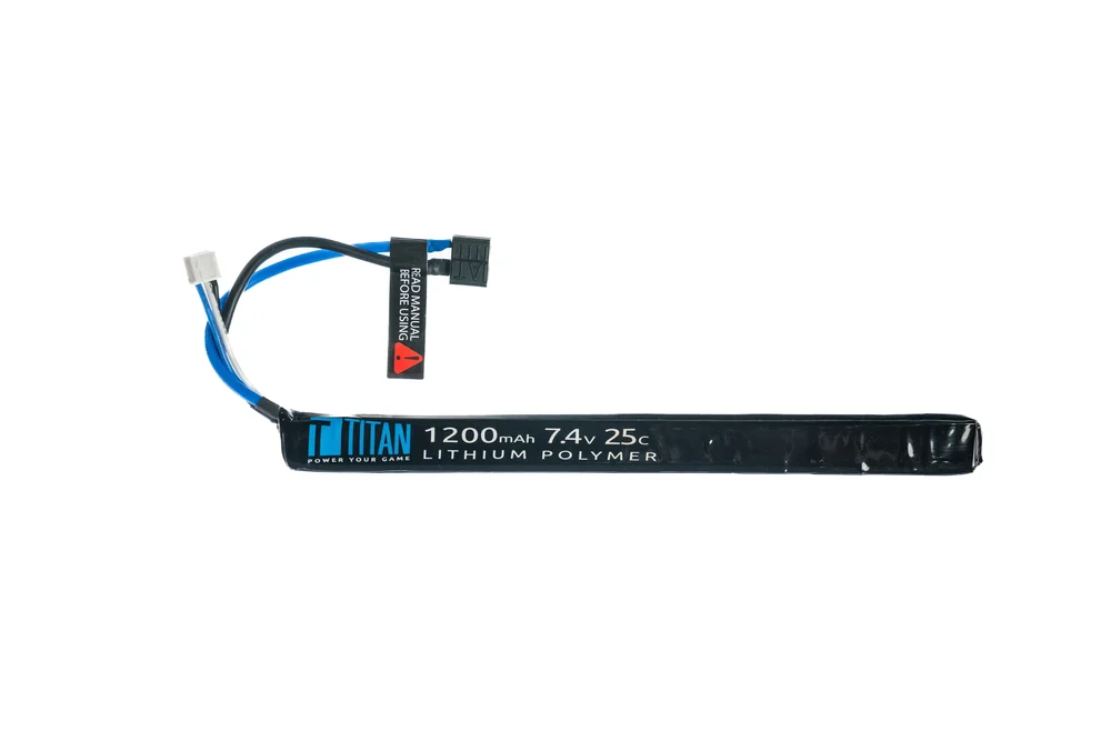 TITAN Li-Po Batteri 7.4V 1200mAh 25C – Stick (AK) T-Dean TITAN Li-Po Batteri 7.4V 1200mAh 25C – Stick (AK) T-Dean
