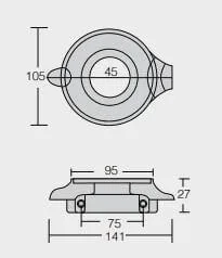 Zinkanod Volvo Penta, motoranod, VP 3888305, 1.460KG/3.22LB, R800734 - Bild 3