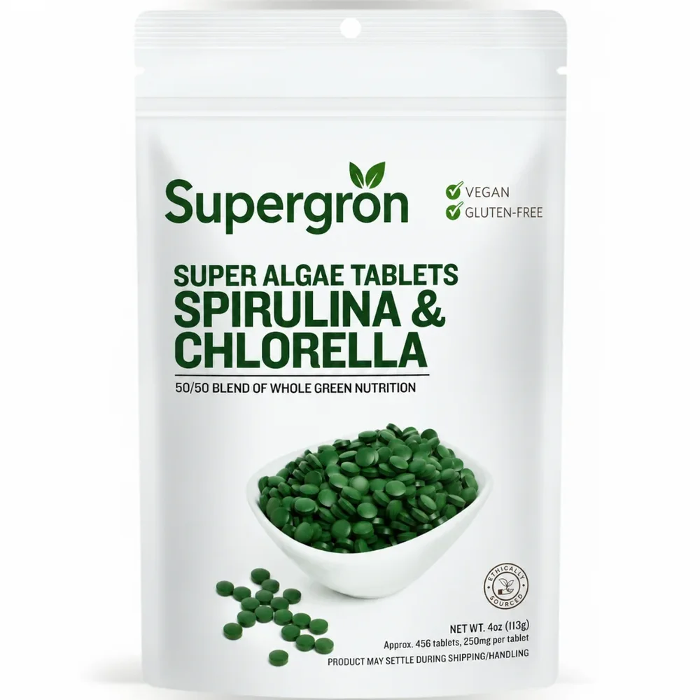Supergrön® | Spirulina- och klorellatabletter, 113g - Bild 1