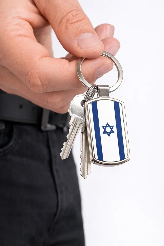 Israeliska flagga nyckelring - Bild 1