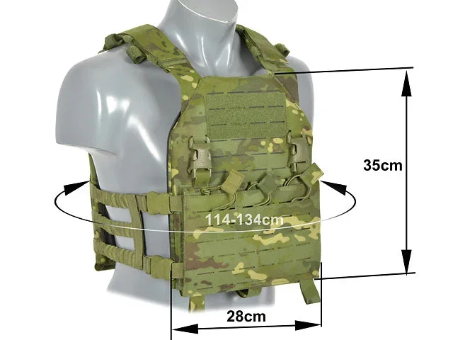 Buckle Up Assault Plate Carrier med AR15/AK-magasinlomme, laser-cut – Multicam Tropic - Bild 3