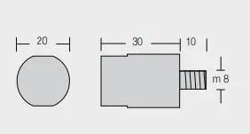 Zinkanod  YANMAR, motor, 30*20 thread: 8*1.25, 0.066KG, Y27210200300 - Bild 2