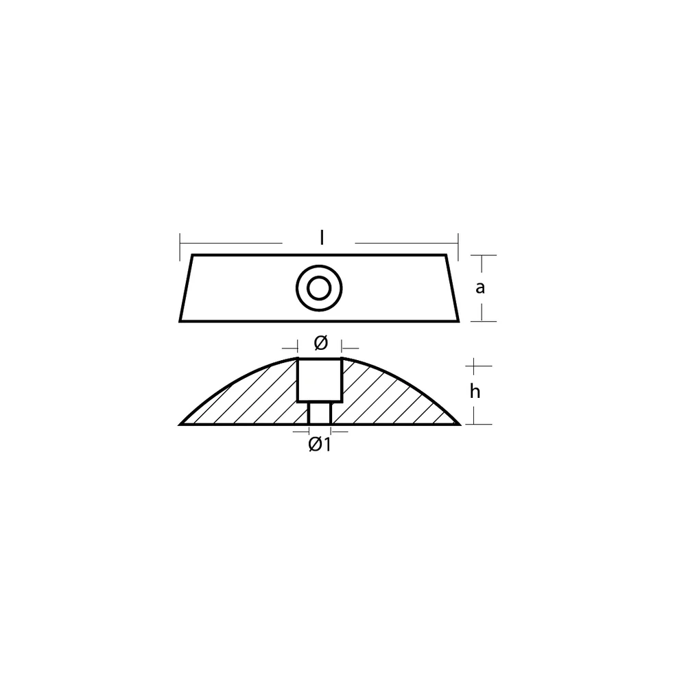 Aluminiumanod Volvo Penta SD 110-120, motoranod, VP 852018, 0.05KG - Bild 3