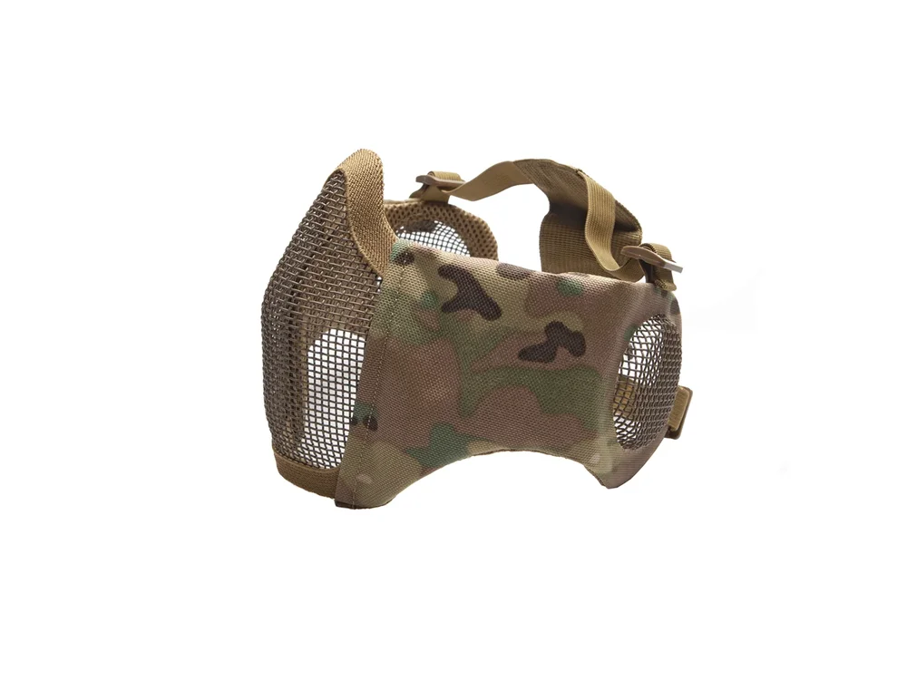 METAL MESH M/ KINDPUDER & ØREBESKYTTELSE - OD GREEN - Bild 1
