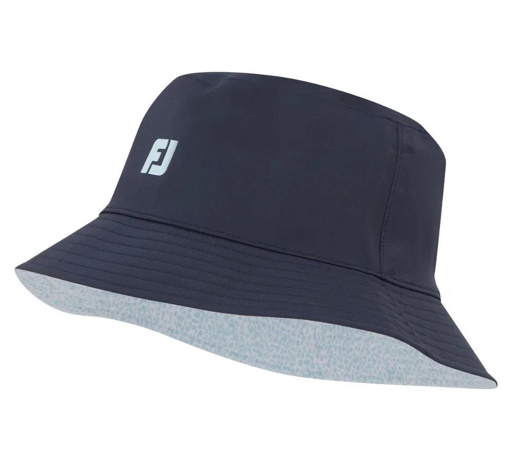FootJoy Reversible Bucket Hat Golfhatt - Navy & Skyway Animal - Bild 1