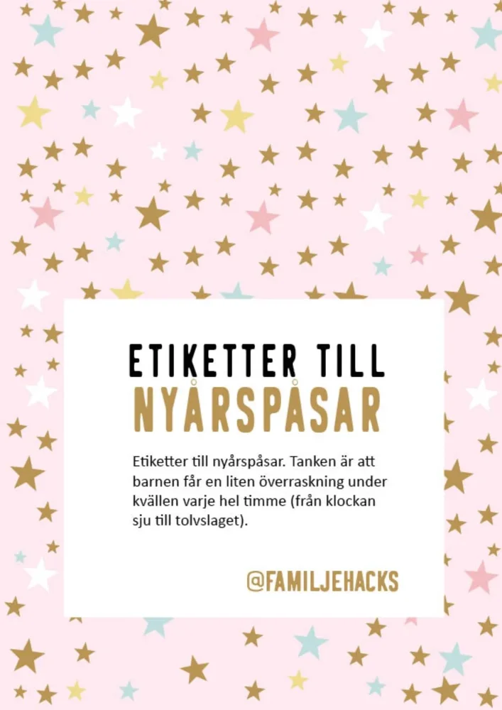 Prints till nyårspåsar - Bild 1