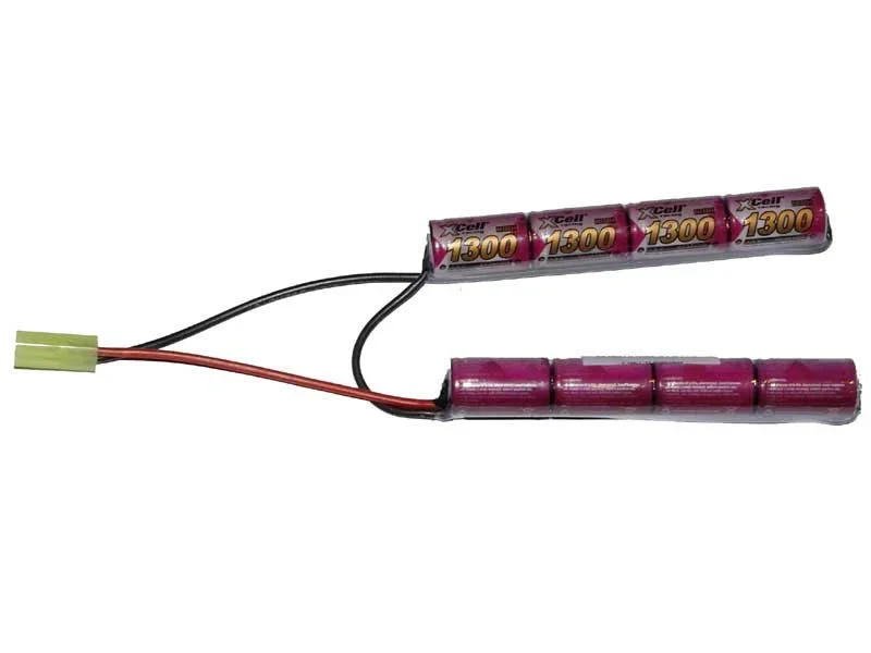 XCell NiMH Batteri 9,6V 1300mAh – Mini Type, 2 dele XCell NiMH Batteri 9,6V 1300mAh – Mini Type, 2 dele