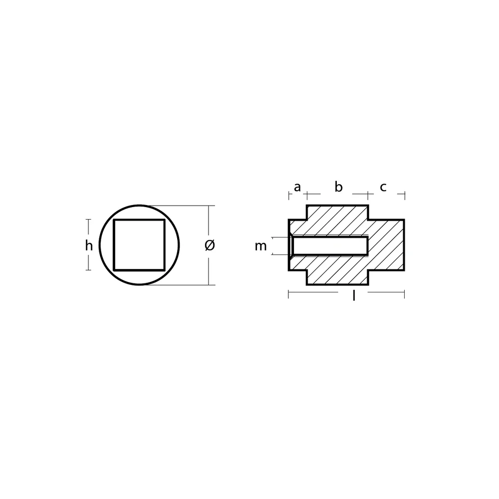 Yamaha vevhus cylinder anod,för 80-300 HP, 67F-11325-00 eller 67F1132500 - Bild 3
