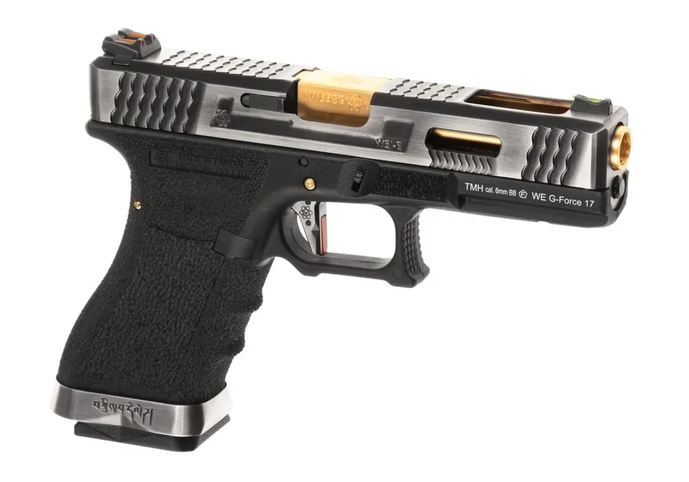 WE G-Force 17 SV Gold Barrel Metal Version GBB - Desert - Bild 2