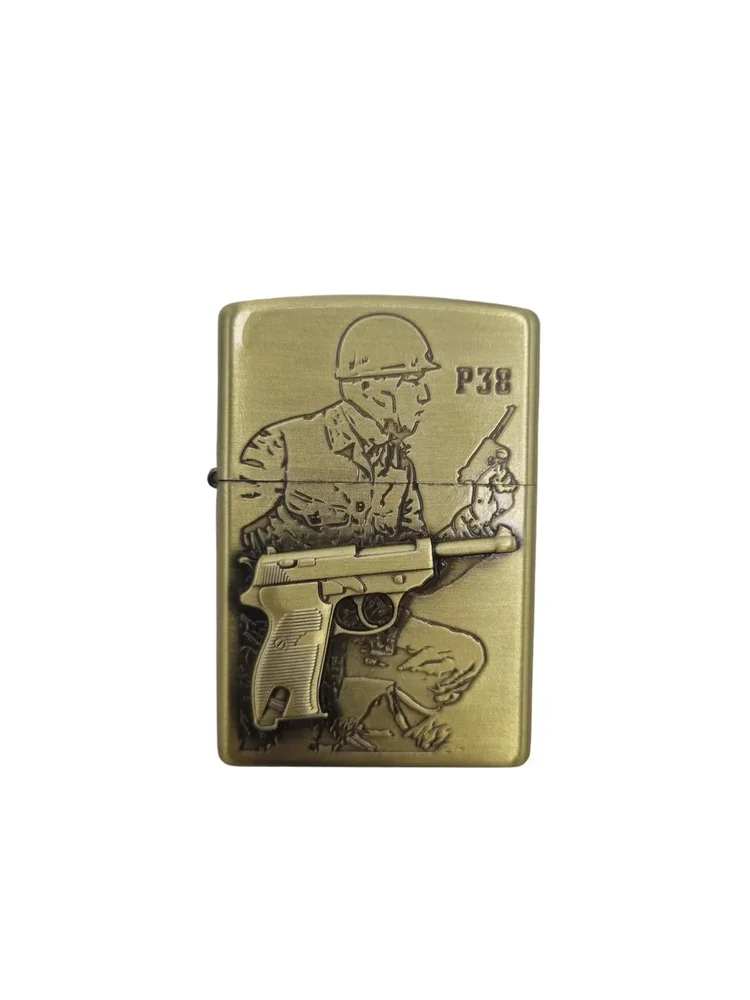Soldat pistol P38 - Guldfärgad bensintändare - Bild 3